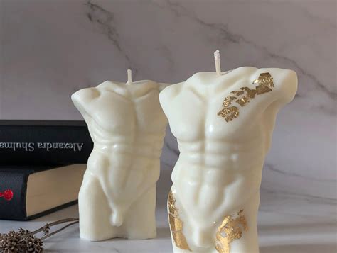 Naked Men Figure Candle Male Body Sculpture Candle Nude Bust Etsy
