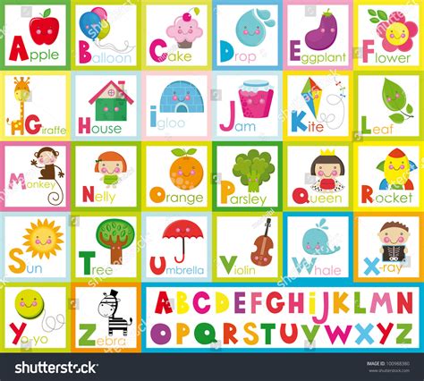 Alphabet Design Vector Illustration 100988380 Shutterstock