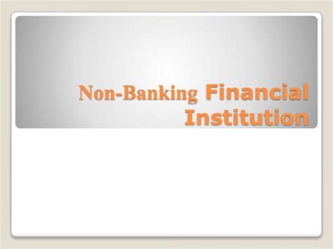 Non Banking Financial Institution