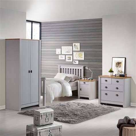 Get 5% in rewards with club o! Gibson Wooden Bedroom Furniture Set In Grey And Oak ...