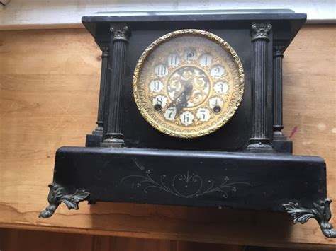 Antique Sessions Mantle Clock For Repair Restoration Or Parts Ebay
