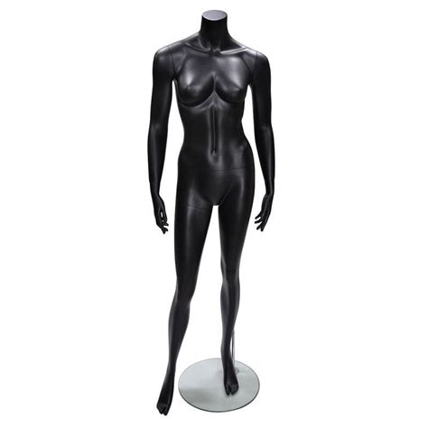 Headless Female Mannequins Black Mat