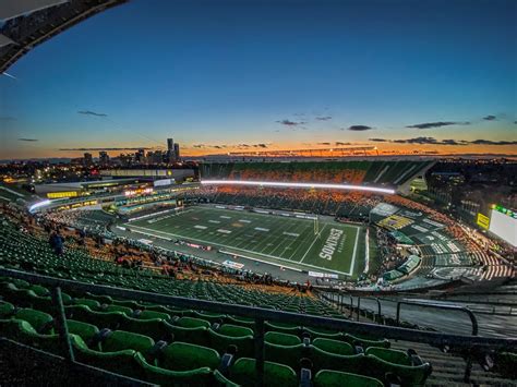 A Wide Angle Iphone Photo Of Commonwealth Stadium And Downtown I Took