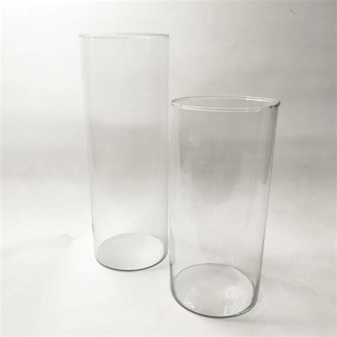 2 Tubos Vasos De Vidro Cilindrico 14 Cm Por 3040 Cm Artesanato Ddd