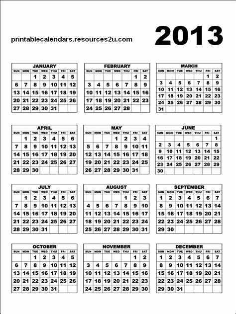 Planning with our practical and flexible printable blank calendar in pdf or jpg image formats. Calendar Bookmark Template New Free Bookmarks and Cards Free Calendar 2013 Template in 2020 ...