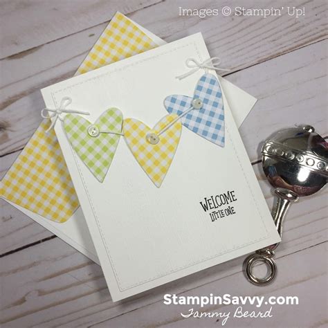 Homemade baby card ideas for people in a rush! Handmade Baby Card Idea for Boys or Girls - Stampin' Savvy