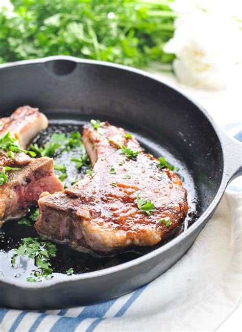 Depending on which part of the animal the chops come from. 5-Ingredient Pan Fried Pork Chops - The Seasoned Mom