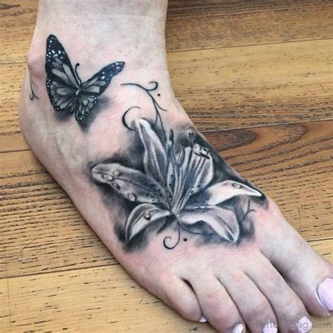 74 Delightful Butterfly Tattoos On Foot