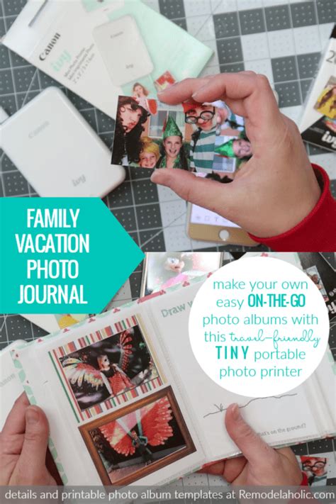 A special keepsake you can take with you wherever you go. Remodelaholic | Printable Mini Photo Book Travel Journal ...