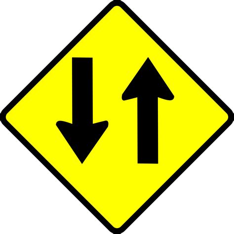 Clipart Caution Two Way