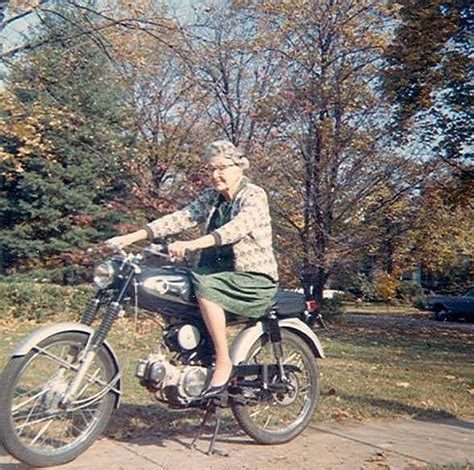Grandma On A Bike Vintage Bikes Vintage Motorcycles Real Granny Joes
