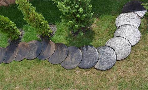 2 Pieceslot Mold Log Stepping Stone Abs Plastic Concrete Garden Path