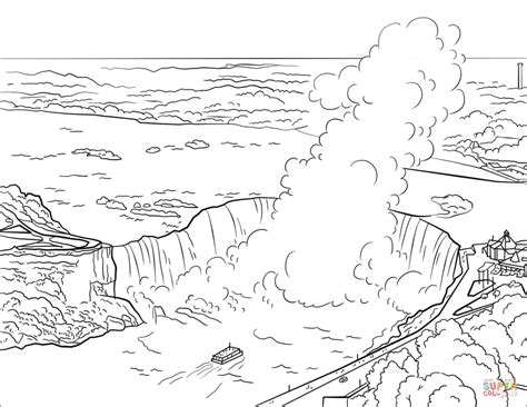 Free printable waterfall coloring pages is a free printable for kids to practice coloring easily. Niagara Falls coloring page | Free Printable Coloring Pages