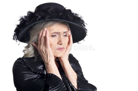 gorgeous mature woman posing against white background stock image image of aged lifestyle