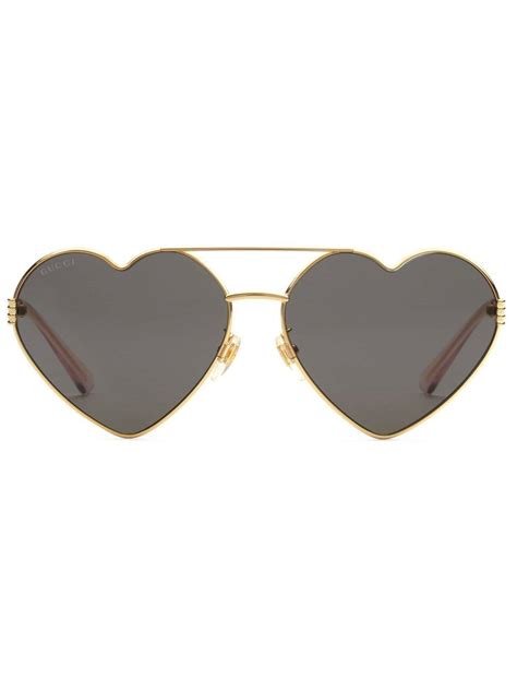 gucci eyewear heart frame sunglasses farfetch
