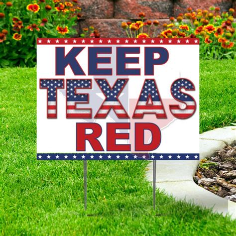 Keep Texas Red Yard Sign Single Or Double Sided Comes With Etsy