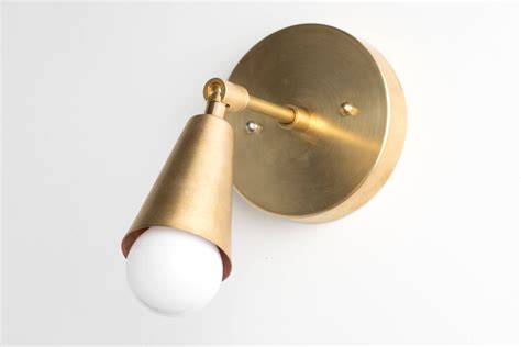 Mid Century Sconce Modern Wall Lamp Gold Sconces Wall Etsy Modern