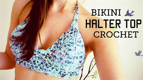 Bikini Hatlter Top A Crochet Paso A Paso Con V Deo Tutorial Patrones