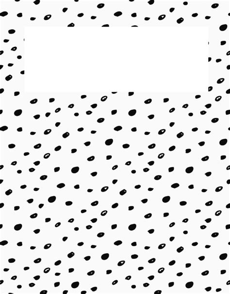 Black and white printing or color. Dots GoodNotes Cover | Binder cover templates, Book cover ...