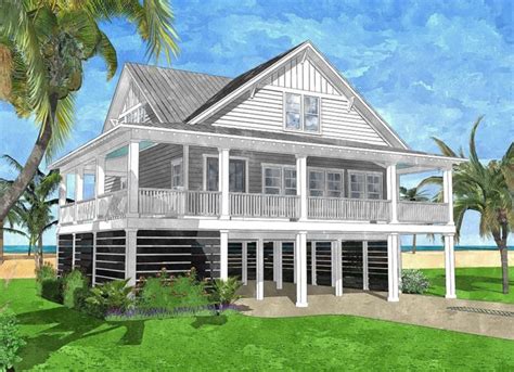 Coastal Home Plans On Stilts Elevated Piling And Stil