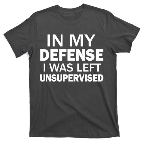 In My Defense I Was Left Unsupervised T Shirt Teeshirtpalace