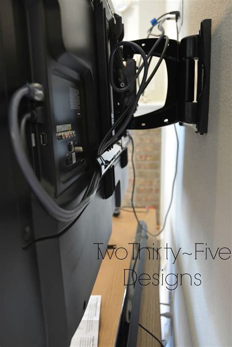 Diy Wall Mounted Television And Hidden Cords Two Thirty Five Designs