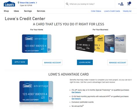 For example, where you have a credit card agreement with us, we send you monthly billing statements outlining. Lowes - Buy Now Pay Later Stores