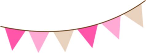 Pink Pennant Banner Clipart 600x219 Png Clipart Download