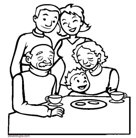 Dibujos de la familia para colorear