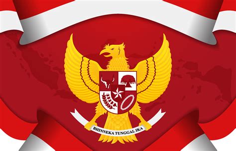 Hari Pancasila With Garuda And Indonesian Flag Background 7502763