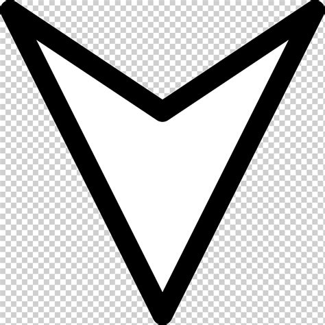 Descarga Gratis Flecha Blanca Hacia Abajo Logo Flecha Triangular