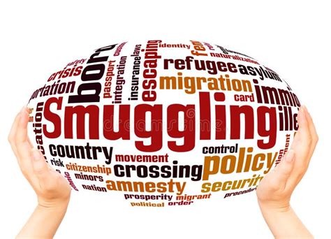 Smuggling Word Cloud Hand Sphere Concept Stock Illustration Illustration Of Border Crossing