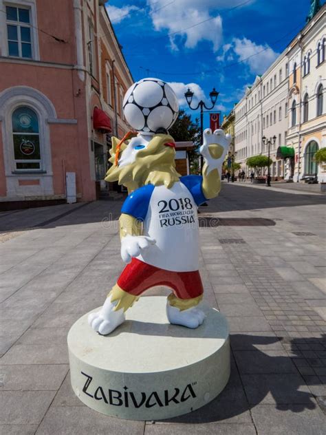 zabivaka official mascot of the 2018 fifa world cup in russia editorial photo image of city