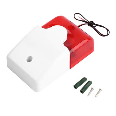 compre mini sirena strobe con cable durable 12 v sonido strobe luz intermitente sirena luz roja