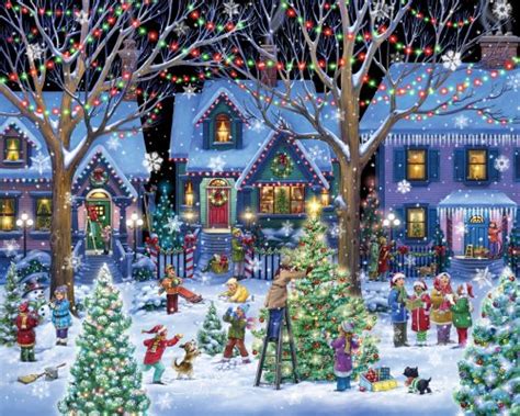 Christmas Evening Jigsaw Puzzle 1000 Pc Little Advent Boxes