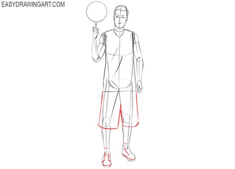 Basketball Player Drawing Outline Basketball Is A Ball Game And Team