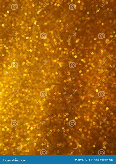 Bokeh Light Of Gold Glitters Golden Glitter Texture Background Stock