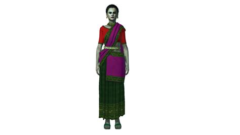 South Asian Woman Cloth Cgtrader