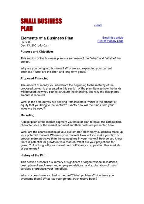 Small Business Proposal Template Professional Template Examples In