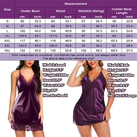 Avidlove Lingerie For Women Satin Lace Chemise Nightgown Sexy Full