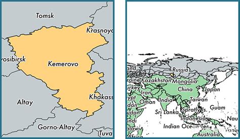 Kemerovo Oblast Administrative Region Russia Map Of Kemerovo Oblast