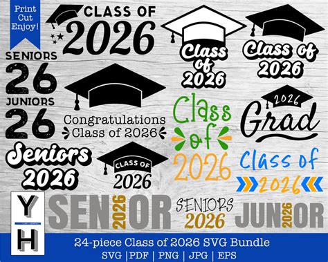 Class Of 2026 Svg Bundle Senior 2026 Svg Seniors 2026 Png Senior Jersey