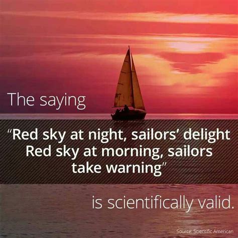 Red Sky At Night Sailors Delight Red Sky In Morning Sailors