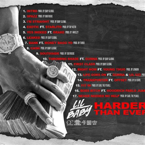 Lil Baby Harder Than Ever Stream Cover Art And Tracklist
