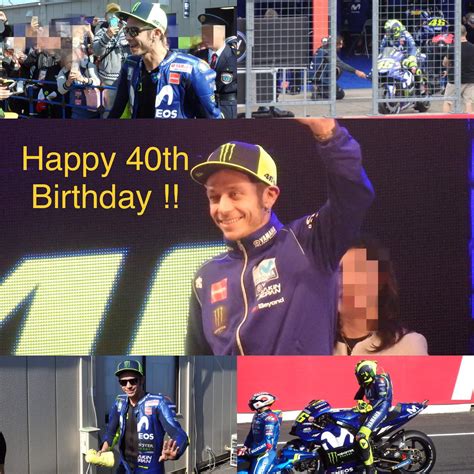 Valentino rossi received a special 29th birthday present during testing at jerez in spain in february 2008 when he was handed a celebratory helmet. Valentino Rossi's Birthday Celebration | HappyBday.to