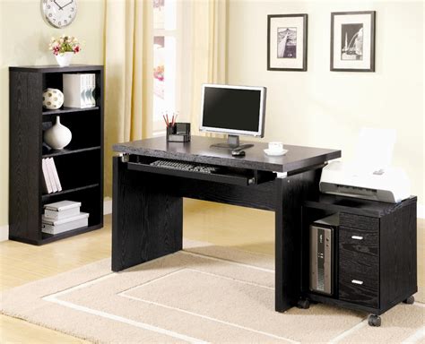 Coaster Home Office Contemporary Black Oak Computer Desk 800821 Leon