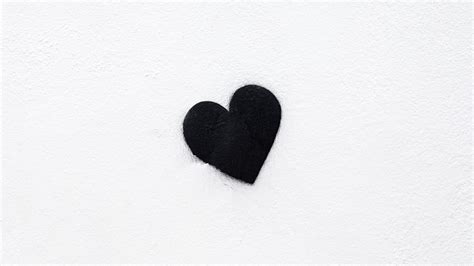 Download Wallpaper 1920x1080 Heart Bw Love Black White Minimalism