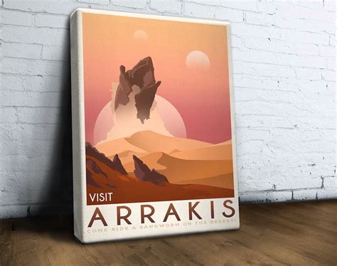 Dune Visit Arrakis Canvas Print Ride A Sandworm Movie Art Picture Dune