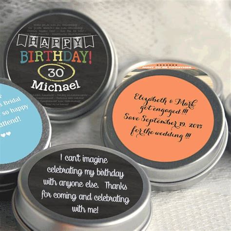 30th Birthday Mint Tin Party Favors Birthday Party Supplies