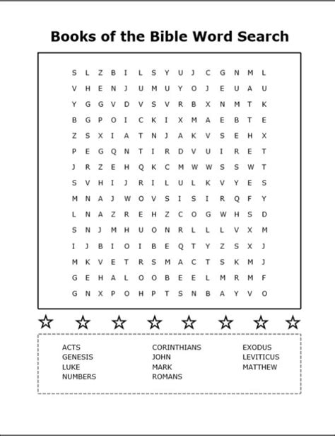 Free Bible Word Search Books Of The Bible Printable Free Bible